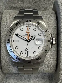 ROLEX EXPLORER II 216570 WHITE POLAR DIAL WITH OYSTER BRACELET
