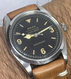 RARE VINTAGE ROLEX EXPLORER REF 5504 AUTOMATIC 36 MM REFINISHED DIAL FROM 1963