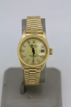 ROLEX 6917 DATEJUST LADIES 18K YELLOW GOLD DIAMOND WRISTWATCH