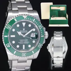 2020 MINT ROLEX SUBMARINER HULK 116610LV GREEN DIAL 40MM CERAMIC WATCH BOX