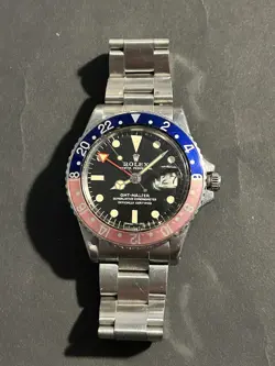 VINTAGE 1974- 1976 ROLEX GMT MASTER 1675 PEPSI