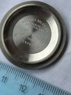 ORIGINAL ROLEX OYSTER CALIBER 14060 SUBMARINER CASE BACK
