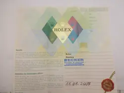 100% ORIGINAL 16610 VINTAGE ROLEX REFERENCE 2007  WARRANTY PAPER GERMANY