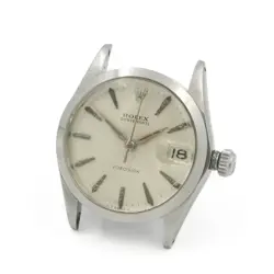 MEN'S ROLEX OYSTERDATE PRECISION WATCH HEAD REF.#6466 SILVER DIAL 30MM W168526-1