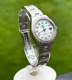 ROLEX OPDATE 26MM DIAMOND, MOP WHITE DIAL_BEZEL, OYSTER, SERVICED