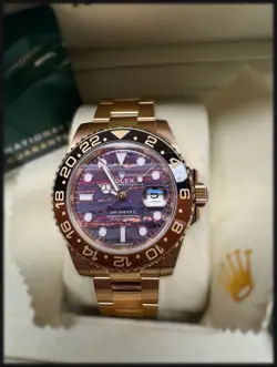 ROLEX GMT MASTER II 126715CHNR 18K ROSE GOLD 40MM TIGER IRON 2025