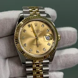 ROLEX DATEJUST 41 126333 CHAMPAGNE DIAMOND DIAL 18K YELLOW GOLD STEEL BOX PAPER