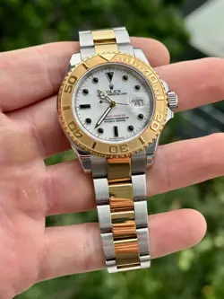 2014 ROLEX YACHTMASTER 16623 WHITE DIAL W/ BOX & PAPERS