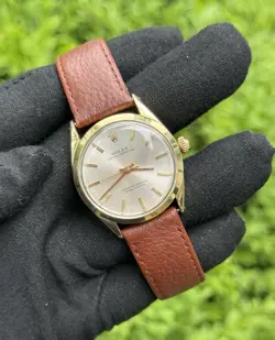 ROLEX OYSTER PERPETUAL  34MM REF. 1024 CAL. 1570 GOLDFILLED & STEEL MEN WATCH