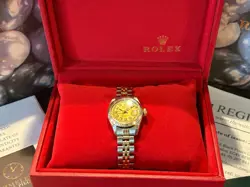 ROLEX LADIES WATCH 26mm, 18k GOLD & SS, DIAMOND DIAL, JUBILEE, BOX SET, STUNNING