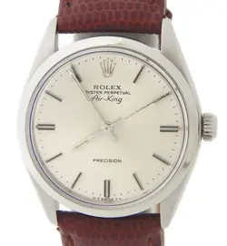 ROLEX AIR KING MENS STAINLESS STEEL WATCH SILVER DIAL VINTAGE MODEL REF # 5500