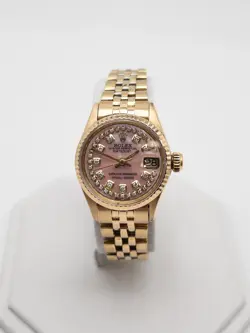 $30,000 ROLEX DATEJUST PRESIDENT PINK MOP DIAMOND 18K YELLOW GOLD LADIES WATCH