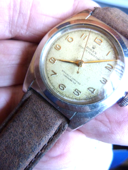 Vintage 1940s ROLEX Bubble-Back Steel Wristwatch. Ref: 2940.