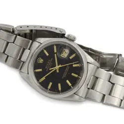 MEN'S ROLEX OP DATE WATCH REF.#1500 BLACK DIAL 34MM OYSTER AUTOMATIC W175940-1