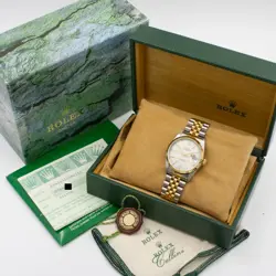 MEN'S ROLEX OP DATEJUST TWO-TONE 36MM WATCH 16233 W/BOX & CERTIFICATE #W179318-1