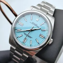?ROLEX?OYSTER PERPETUAL 41 TURQUOISE BLUE DIAL STAINLESS STEEL 124300 AUTHENTIC