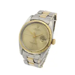 MEN'S ROLEX OP DATE TWO-TONE WATCH REF 1512 CHAMPAGNE DIAL 34MM #W178650-1