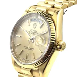Men's 18K Yellow Gold Rolex Day Date "President" Wristwatch Ref 18038