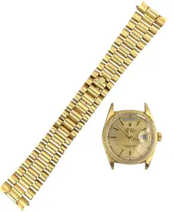 Men's 18K Yellow Gold Rolex Day Date "President" Wristwatch Ref 18038