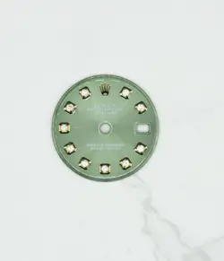 RLX LADY DATEJUST 26MM OLIVE GREEN WITH DIAMONDS DIAL - 2TONE