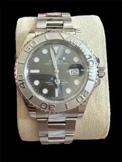 ROLEX YACHT MASTER 116622 RHODIUM DIAL BLUE HAND 2017 40MM