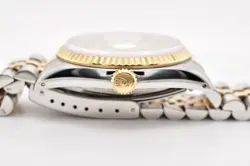 1989 Rolex Datejust Two Tone 36mm Champagne Tapestry Dial 16233 Tight Bracelet