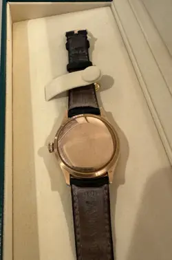 Rolex Cellini Date 50515 Black Dial Leather 39mm Everose Rose Gold w Extra Bands