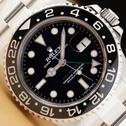 2007 ROLEX GMT MASTER II 116710LN STAINLESS STEEL BLACK DIAL CERAMIC WATCH