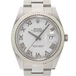 ROLEX DATEJUST 41 126334 WHITE OYSTER WARRANTY 2019 BOX/PAPER