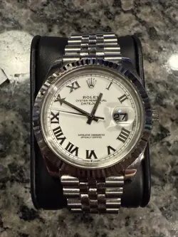 ROLEX DATEJUST II 41MM FLUTED BEZEL WHITE DIAL