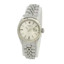 LADIES ROLEX OP DATE WATCH REF.6917 SILVER SUNBURST DIAL 24MM W174181-2