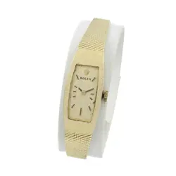 LADIES 14K GOLD ROLEX COCKTAIL WATCH GOLD DIAL 13MMX23MM MANUAL-WIND W171599-1