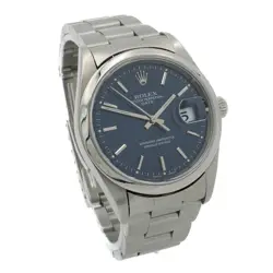 MEN'S ROLEX OP DATE WATCH REF.#15200 BLUE SUNBURST DIAL 34MM W174556-1
