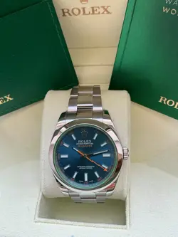 ROLEX MILGAUSS BLUE DIAL  116400GV  STAINLESS STEEL 40MM WITH  BOX