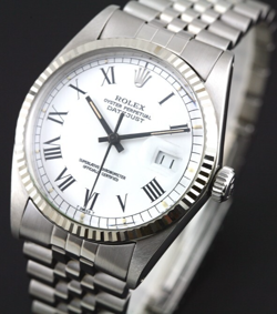 VINTAGE ROLEX DATEJUST 16014 CAL 3035 AUTOMATIC MEN`S BUCKLEY DIAL WATCH