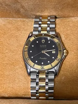 TUDOR BY ROLEX MONARCH II 15653 36MM STAINLESS STEEL/18K GOLD WATCH