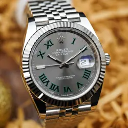 Rolex Datejust 41 Wimbledon Jubilee - Fluted 18K White Gold Bezel - Complete