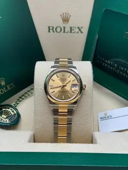 ROLEX DATEJUST 31 NEW 2024 CHAMPAGNE INDEX DIAL 278243 OYSTER BRACELET GOLD