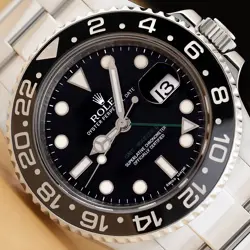 2009 ROLEX GMT MASTER II 116710LN BLACK DIAL STEEL CERAMIC 40MM AUTOMATIC WATCH