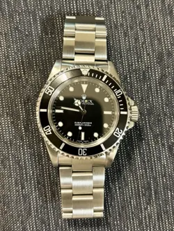 ROLEX SUBMARINER NO-DATE BLACK STAINLESS STEEL DIVE OYSTER 40MM WATCH 14060