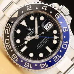 2014 CARD ROLEX GMT MASTER II 116710BLNR 40MM BATMAN BLUE BLACK CERAMIC WATCH