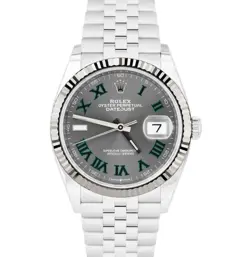 NEW JUNE 2025 PAPERS ROLEX DATEJUST 36MM WIMBLEDON GREY JUBILEE WATCH 126234 BOX