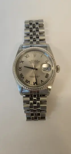 ROLEX DATEJUST 36MM 16234 STAINLESS W/ 18K WHITE GOLD BEZEL