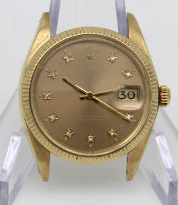 ROLEX OYSTER PERPETUAL DATE 14K GOLD REF: 1501 34MM MEN'S WRIST WATCH LW-251