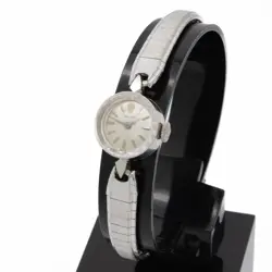 LADIES VINTAGE ROLEX 14K MANUAL COCKTAIL WATCH SILVER DIAL 15MM #W174373-1