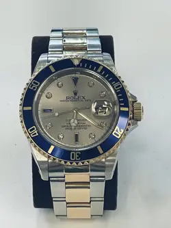 ROLEX SUBMARINER 16613 SILVER SERTI DIAL TWO-TONE OYSTER BAND 40MM CIRCA 2001