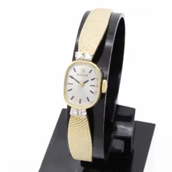 VINTAGE LADIES 14K ROLEX COCKTAIL WATCH SILVER DIAL MANUAL WIND 13MM #W175634-1