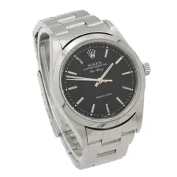 MEN'S ROLEX OP AIR-KING WATCH REF 14000M BLACK DIAL 34MM #W179582-1