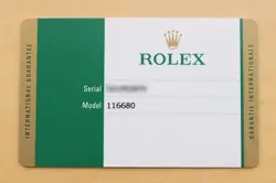 2019 CARD ROLEX