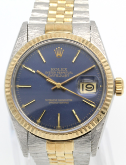 ROLEX OYSTER PERPETUAL DATEJUST TWO-TONE 36MM REF 16013 MEN'S WATCH #LW-248